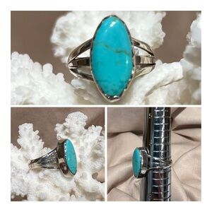 Turquoise Sterling Silver Ring 6.75